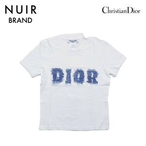 クリスチャンディオール Christian Dior 半袖Ｔシャツ サイズ36 2016年 コットン ホワイト×ブルー