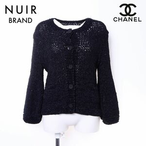 シャネル CHANEL カーディガン 100％シルク ニット 08P ブラック