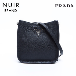 プラダ PRADA ショルダーバッグ ポシェット シルバー金具 ブラック