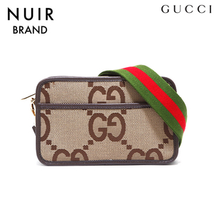 グッチ GUCCI ショルダーバッグ GGジャンボ シェリーライン キャンバス ブラウン