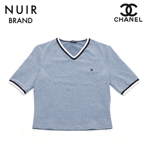 シャネル CHANEL 半袖Ｔシャツ ココマーク Vネック グレー