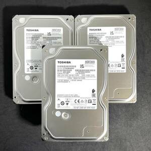 【送料無料】 3個セット ★ 2TB ★ DT02ABA200V　/　TOSHIBA【使用時間：3ｈ＆3ｈ＆4ｈ】2023年 新品同様 未使用 3.5インチ AVコマンド