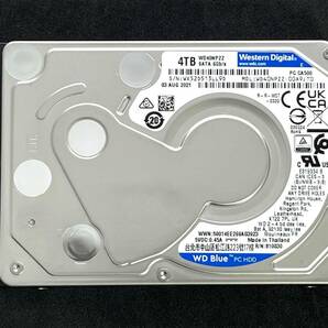 【送料無料】★ 4TB ★ WD40NPZZ【使用時間：29ｈ】　2021年製　稼働極少　Western Digital Blue　2.5インチ内蔵HDD/15mm/SATA600/5400