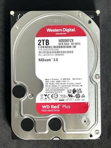 【送料無料】★ 2TB ★ WD Red Plus / WD20EFZX 【使用時間：76ｈ】 2023年製　稼働極少　Western Digital RED Plus　3.5インチ内蔵HDD