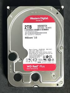【送料無料】★ 2TB ★ WD Red Plus / WD20EFZX 【使用時間：82ｈ】 2023年製　新品同様　Western Digital RED Plus　3.5インチ内蔵HDD