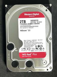 【送料無料】★ 2TB ★ WD Red Plus / WD20EFZX 【使用時間：995ｈ】 2023年製　稼働少　Western Digital RED Plus　3.5インチ内蔵HDD　