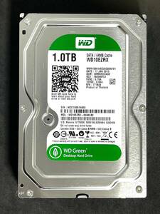 【送料無料】　★ 1TB ★　WD Green　/　WD10EZRX 　【使用時間： 6 ｈ】　新品同様　Western Digital Green　3.5インチ 内蔵HDD