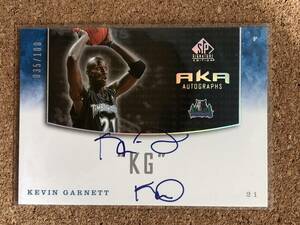 UD 05 SP SIGNATURES EDITION AKA AUTOGRAPHS 035-100 KEVIN GARNETT