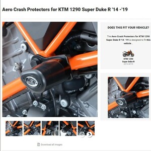 40%OFF★R&G Aero クラッシュプロテクター エンジンガード フレームスライダー 1290 SUPER DUKE R 2014 2019 KTM CP0367BL