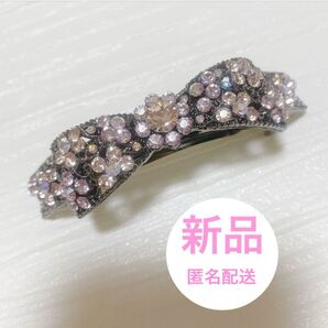 ☆クーポン対応 *新品* りぼんバレッタ ネイル屋さん購入 ビジュー♪結婚式♪パーティー