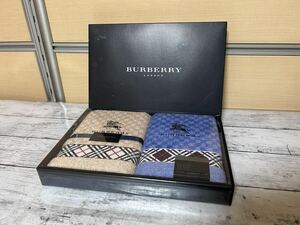 24A06-01N: Burberry BURBERRY банное полотенце полотенце для лица 2 шт. комплект хлопок 100% 34×75 бежевый голубой 