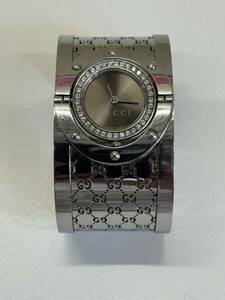*[ работа товар ] Gucci GUCCItowa-ru женский оправа бриллиант Brown циферблат SS браслет QZ кварц наручные часы 