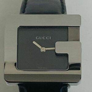 ☆【動作未確認】 GUCCI グッチ 3600J スクエア Gロゴ クォーツ ブラック色 ユニセックス腕時計 