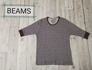 # men's ( tops )[BEAMS]* Beams * thin cotton sweater *. minute sleeve * declared size (S)* free shipping *hh-19