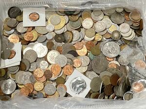 外国銭メイン　まとめて約7.2kgセット　アジア　ヨーロッパなど　日本のコイン含む　大量　古銭　旧貨幣　硬貨　