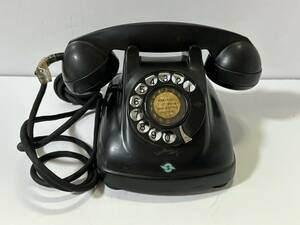 Showa era 31 year 1956 year made Japan electric NEC dial type telephone machine 4 number A automatic type telephone machine .-96 number black Showa Retro that time thing black telephone E/ Vintage antique /QH