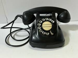  dial type telephone machine 4 number A automatic type telephone machine black Showa Retro that time thing analogue black telephone G/ Vintage antique retro antique /QH