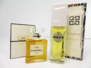 2405030-008 CHANEL シャネル No.5/GIVENCHY ジバンシー Ⅲ 香水 残量多 計2点おまとめ