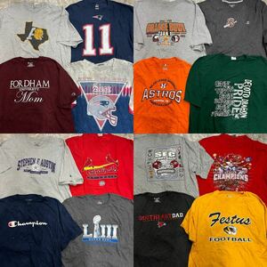 USA古着卸 まとめ売り ①チーム カレッジ スポーツブランドTシャツ 16枚 大きいサイズ XXL 2XL 3XL ベール アソート チャンピオン NFL MLB