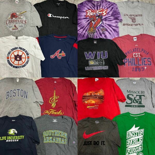 USA古着卸 まとめ売り ⑦チーム カレッジ スポーツブランドTシャツ 16枚 大きいサイズ BIG XL XXL 2XL ベール アソート MLB NBA 