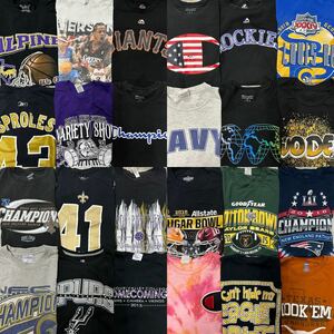 USA古着卸 まとめ売り 14 カレッジ チーム スポーツブランドTシャツ 24枚 A品 ベール アソート セット販売 チャンピオン ナイキ NFL NBA