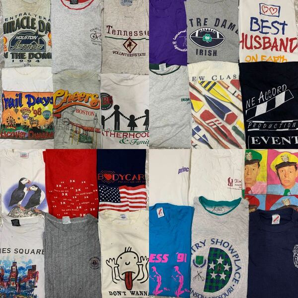 USA古着卸 まとめ売り ①90年代 ビンテージTシャツ 24枚 シミ 汚れありB品 アメリカ製 米国製 ベール アソート　S/M/L/XL/2XL