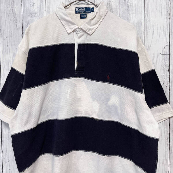 ラルフローレン Ralph Lauren ポロシャツ 半袖シャツ メンズ ワンポイント コットン100% Lサイズ 5‐867