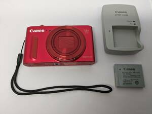 Canon キャノン PowerShot SX610 HS レッド 光学18倍ズーム デジタルカメラ 中古 チャージャー付き