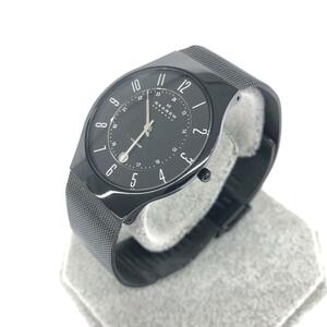 ◆Skagen スカーゲン 腕時計 ◆233XLTMB ブラック チタン メンズ ウォッチ watch