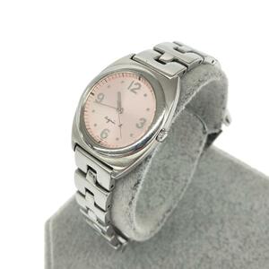◆agnes b. アニエスベー 腕時計 クォーツ◆1N01-0AM0 シルバーカラー/ピンク SS レディース ウォッチ watch