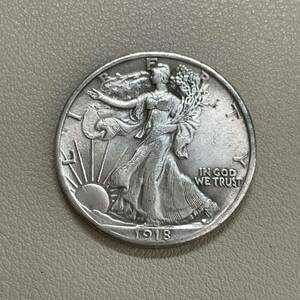 アメリカ 硬貨 古銭 ウォーキングリバティ 1918年 歩く自由の女神 ハーフドル 記念幣 イーグル コイン 重13.17g 銀貨 