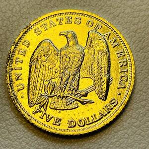 アメリカ 硬貨 古銭 自由の女神 1878年 ハクトウワシ イーグル 矢 オリーブの枝 コイン 重4.00g 金貨