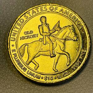 アメリカ 硬貨 古銭 最初の者シリーズ 2008年 アンドリュー・ジャクソンの自由 第7代大統領 戦争の英雄 記念幣 コイン 重8.15g 金貨