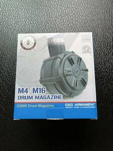 G&G ARMAMENT G-08-171 2300R Drum Mag for M4/M16 M4タイプ 2300発 ドラムマガジン(手動式) 