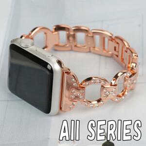 □Apple Watch バンド 交換ベルト ダイヤ メタル アップルウォッチ