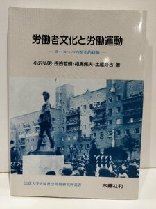 法政大学大原社会問題研究所叢書 労働者文化と労働運動-ヨーロッパの歴史的経験- 小沢弘明/佐伯哲郎/相馬保夫/土屋好古 木鐸社【ac07d】