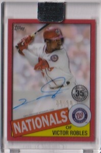 2020 Topps Clearly Victor Robles Nationals Autograph card #23/50