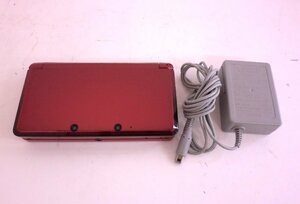 高崎店【中古品】u5-86 Nintendo 任天堂 3DS メタリックレッド CTR-001 初期化・簡易動作確認済み