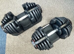 小樽店【直接引取or自社配送(要相談】【中古品】6-7 DUMBBELL ダンベル 可変式 アジャスタブルダンベル ペア 1つの重さ40.2kg