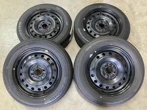 バリ山 鉄ホイール付(WS6D004)スチール 14x5J 4穴 100 + YOKOHAMA BluEarth-ES ES32 165/65R14 79S 2022年 夏タイヤ 送料無料