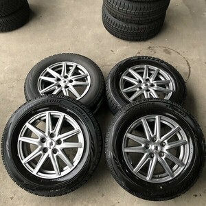 アルミホイール付(WW6B002)SEIN 16 x 6.5J 5穴 114.3 + BRIDGESTONE BLIZZAK VRX 215/65R16 98Q 2018年 スタッドレス 冬タイヤ 送料無料