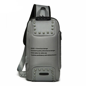 CSN.495#新品 ボディバッグ ショルダーバッグ メンズ 斜めがけバッグ 大容量 肩掛け USB 充電 撥水 ipad対応 通勤 通学 盗難防止 バッグ 7