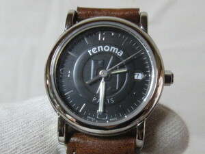 ◆不動品　Renoma/レノマ　レディース　QUARTZ　3針　カレンダー付　腕時計