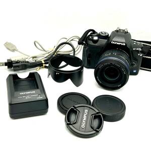 HY1556■【シャッター・フラッシュOK】OLYMPUS オリンパス E-420 CAMERA カメラ 一眼 デジタルカメラ 14-42mm 1:3.5-5.6 充電器あり