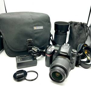KY0122■【シャッター・フラッシュOK】Nikon ニコン D80 レンズ 2本 セット 18-55mm / 55-200mm CAMERA カメラ デジタルカメラ 