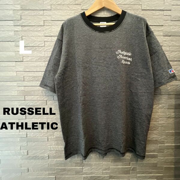 ラッセルアスレティック Tシャツ 半袖 スポーツウエア トップス 黒　メンズ Lサイズ ブラック RUSSELL ATHLETIC