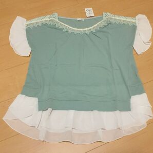 新品 アクシーズファム 重ね着風カットソー ( M )