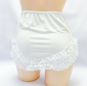 * made in Japan original *[wma-133 2WAY stretch material frill race bloomers ] tennis under put on footwear inner black chi attaching ribbon cosplay 