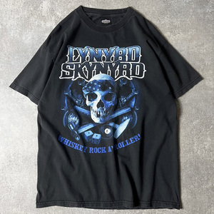 00s Lynyrd Skynyrd オフィシャル Whiskey Rock-a-Roller プリント 半袖 Tシャツ / 00年代 オールド レーナード スキナード バンド バンT
