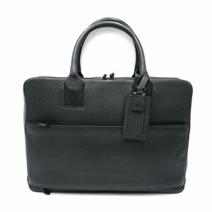  beautiful goods dunhill Dunhill leather handbag briefcase business bag attache case men's black 